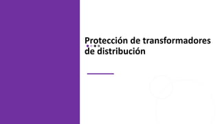 Protección de transformadores
de distribución
 