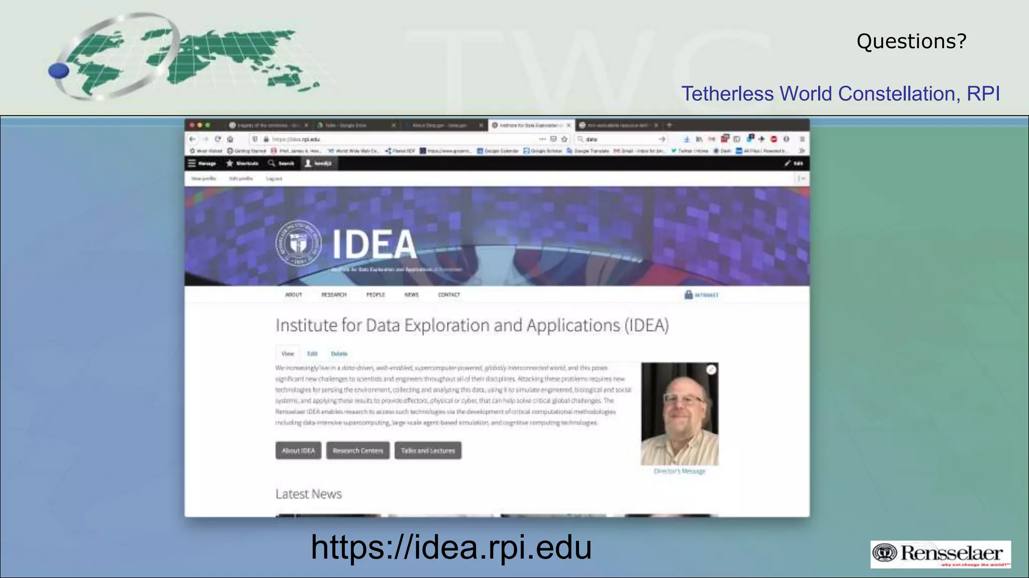 Tetherless World Constellation, RPI
Questions?
https://idea.rpi.edu
 