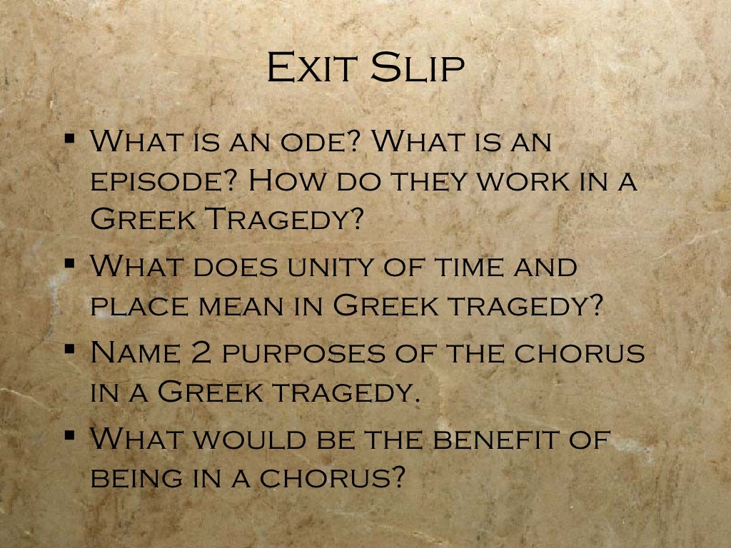 Greek Tragedy & Chorus