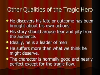 what are the qualities of a tragic hero