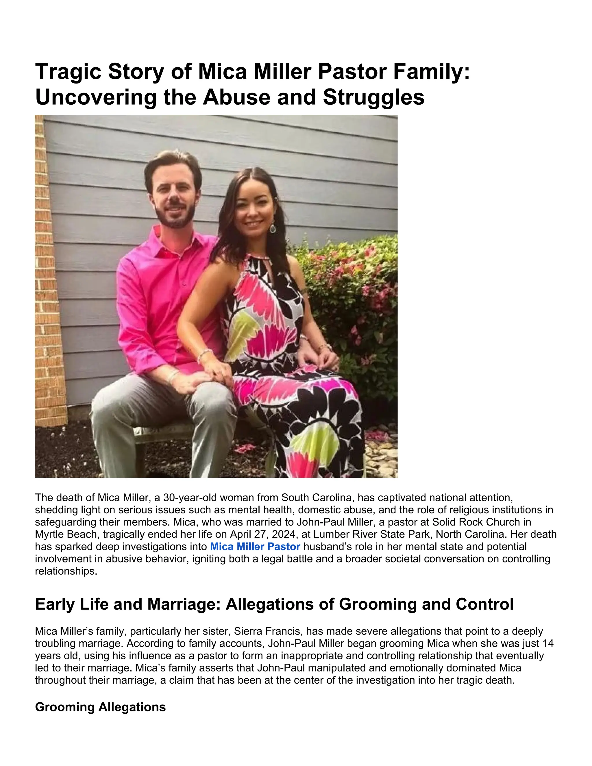 Tragic Story of Mica Miller Pastor_ Uncovering the Abuse and Mental