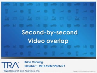 1
TRA Confidential Copyright 2012 TiVo Research and Analytics, Inc. 1
Second-by-second
Video overlap
Brian Canning
October 1, 2013 SwitchPitch NY
 