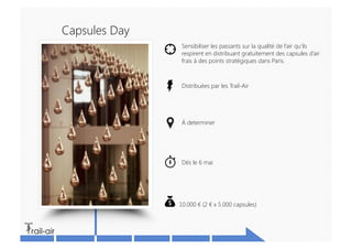 Capsules Day
                 Sensibiliser les passants sur la qualité de l’air qu’ils
                 respirent en distr...