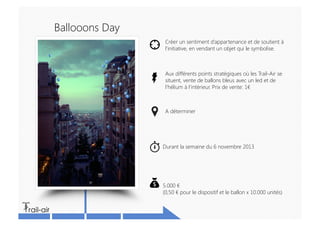 Ballooons Day
                  Créer un sentiment d’appartenance et de soutient à
                  l’initiative, en vend...