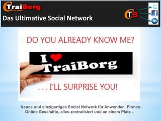 Das Ultimative Social Network

Neues und einzigartiges Social Network für Anwender, Firmen.
Online Geschäfte, alles zentralisiert und an einem Platz...

 
