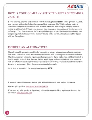 TRAI DND Cutting Your Business' Wings