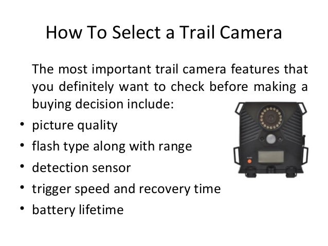 trail camera buying guide