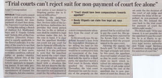 Trail courts can't reject suit for non payment of court fee alone