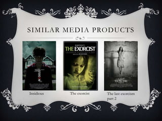 SIMILAR MEDIA PRODUCTS
Insidious The exorcist The last exorcism
part 2
 