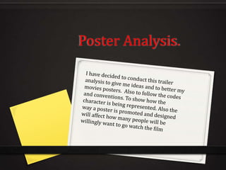 Poster Analysis.
 