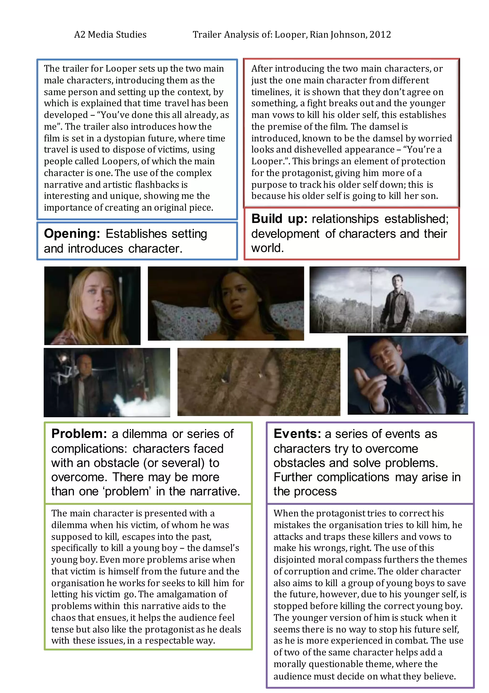 Looper (2012) dir. Rain Johnson Analysis PDF