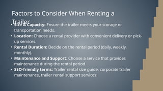 Trailer Rental Services for Corporate logs | PPTX