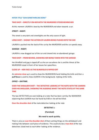 Trailer Script 2 | PDF