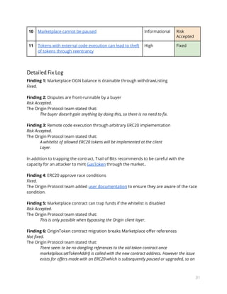 Dangle Protocol.pdf Trail of Bits Audit for Origin Protocol | PDF