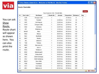 You can ask  Show Route.   Route chart will appear as shown here.  You can also print the route.  