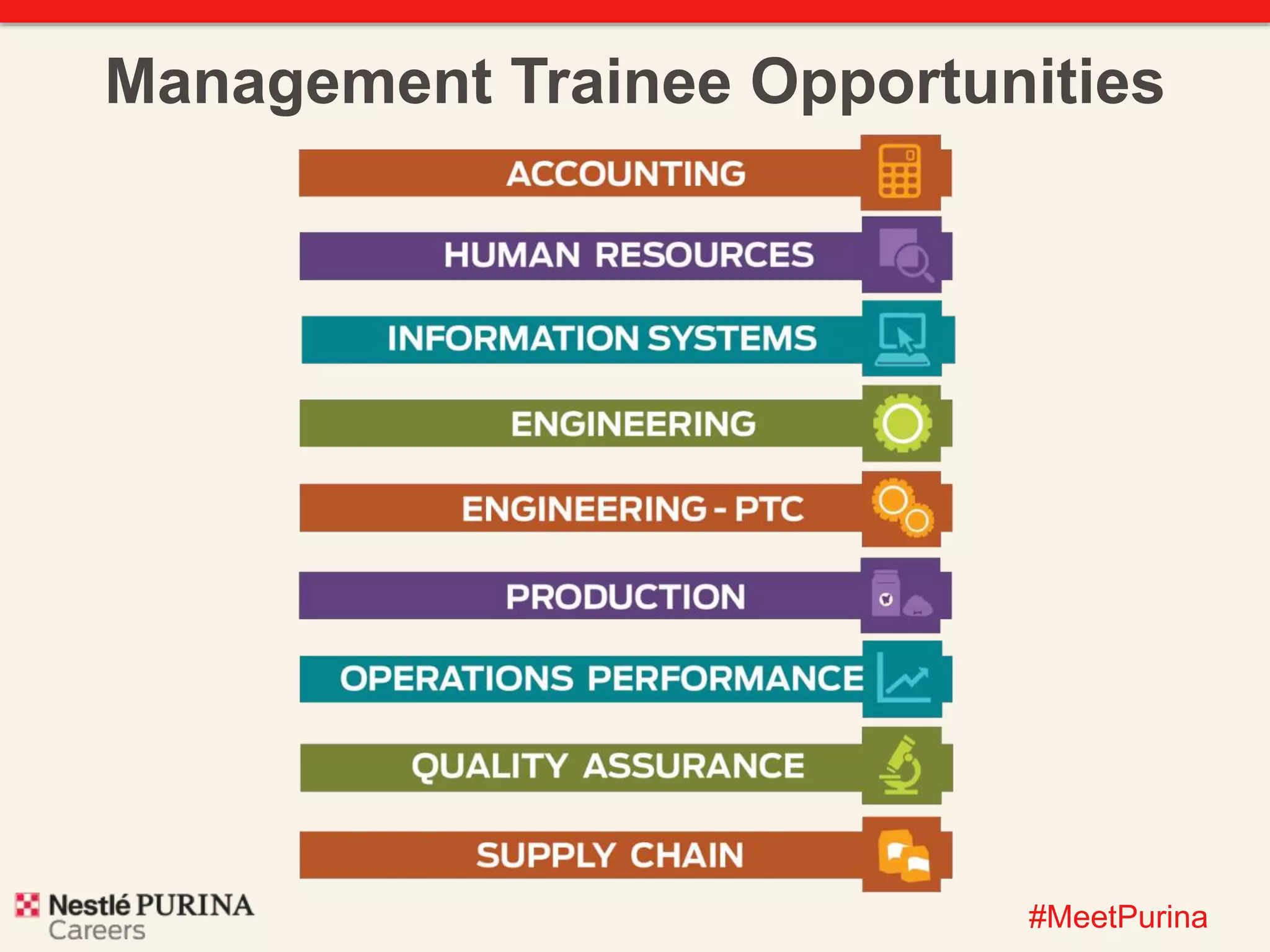 Management Trainee Opportunities 
#MeetPurina 
 