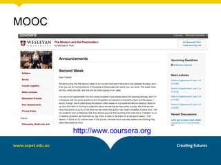 http://www.coursera.org
MOOC
 