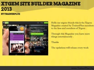 Trainer plus xtgem site builder magazine demo