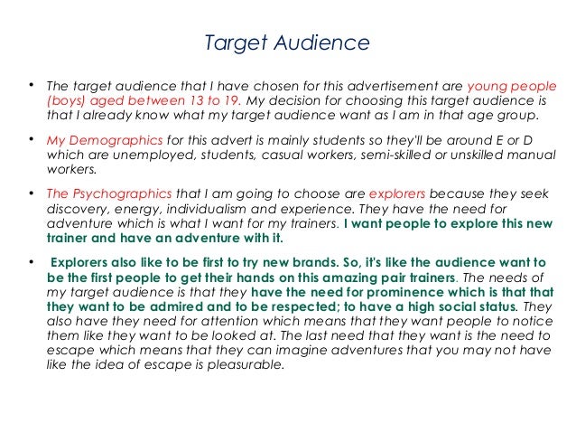 target audience examples