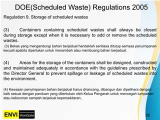 Regulated Garbage Training.pdf Trainer Slide - SAFE HANDLING AND SPILLAGE MANAGEMENT OF HAZARDOUS ...