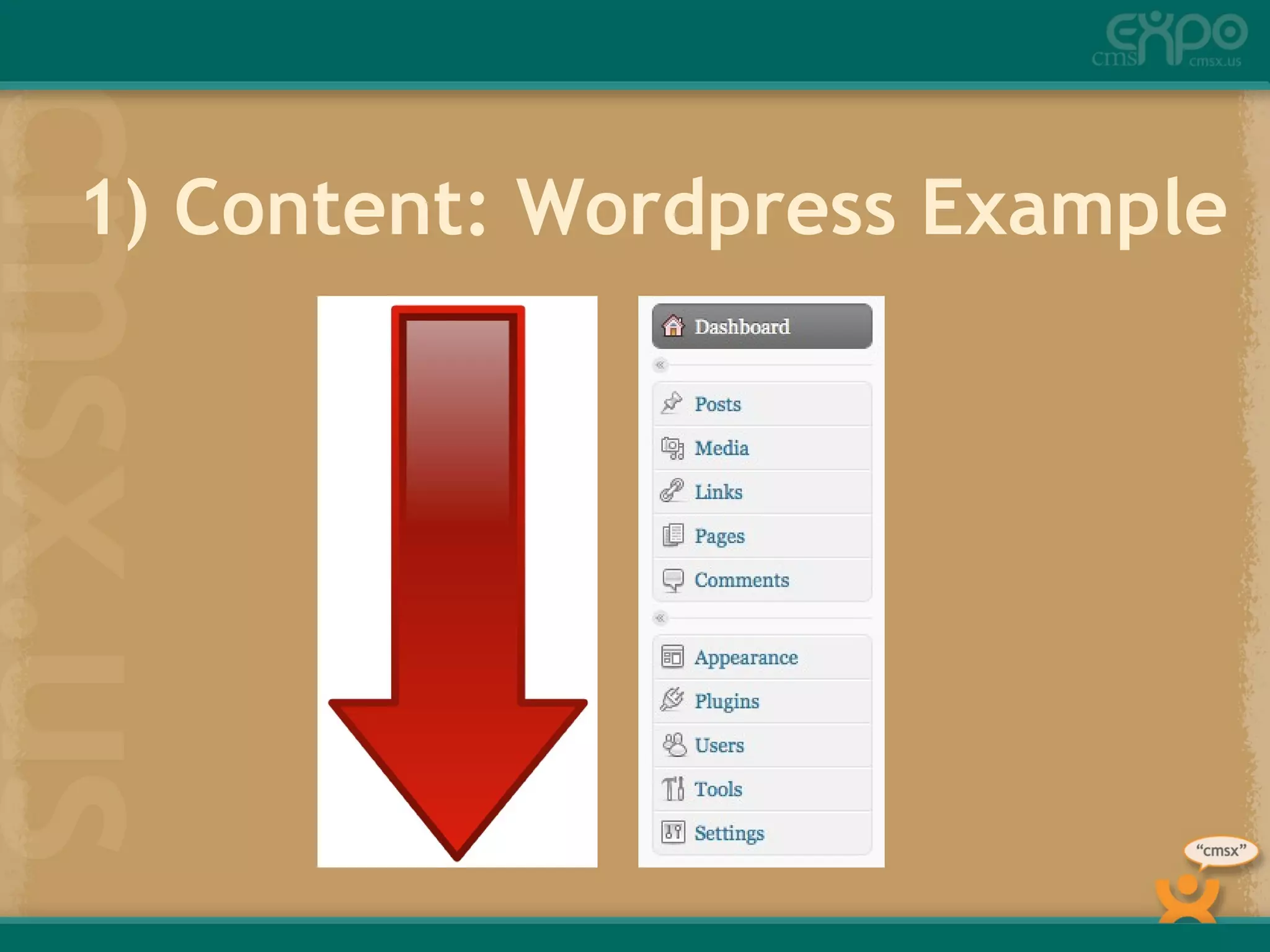 1) Content: Wordpress Example  