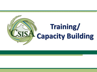 Training/
Capacity Building


                1
 
