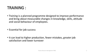 Training - Human Resource Management HRM | PPTX