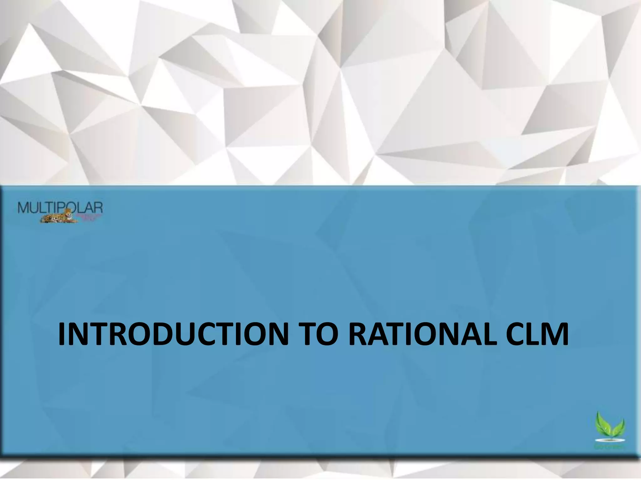 INTRODUCTION TO RATIONAL CLM
 