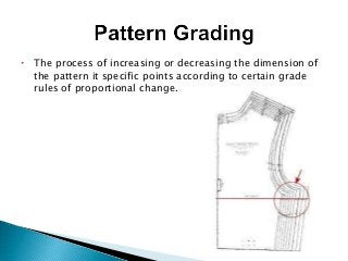  The process of increasing or decreasing the dimension of
the pattern it specific points according to certain grade
rules of proportional change.
 