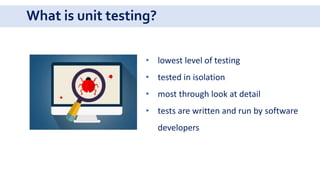 UNIT DEVELOPMENT AND TESTING IN AUTOMOTIVE AREA | PPTX