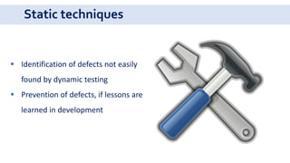 Static Defect Test UNIT DEVELOPMENT AND TESTING IN AUTOMOTIVE AREA | PPTX