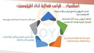 ‫براء‬ ‫ااء‬‫ا‬‫ن‬‫أث‬ ‫ادا‬‫ا‬‫ي‬‫ج‬ ‫ارجود‬‫ا‬‫مل‬‫ا‬ ‫اركر‬‫ا‬‫ت‬
‫ا‬‫ا‬‫ت‬
‫االس‬ ‫را‬ ‫ة‬ ‫الوار‬ ‫للعاارا‬
‫تقصاء‬
.
‫ي‬ ‫الري‬ ‫الربم‬ ‫حو‬ ‫ائرة‬ ‫ضع‬
‫إىل‬ ‫ري‬
‫املعني‬ ‫العاارة‬ ‫مع‬ ‫اتفاب‬ ‫رجة‬
‫ة‬
.
‫مرج‬ ‫جتاه‬ ‫السلاية‬ ‫رك‬ ‫ا‬ ‫م‬ ‫تأثري‬ ‫احرر‬
‫وسي‬
.
‫ا‬‫ل‬‫اهلا‬ ‫اأثري‬‫ت‬‫و‬ ‫ا‬‫ع‬‫اي‬ ‫ال‬ ‫از‬‫ي‬‫التح‬ ‫احرر‬
‫اد‬ ‫وان‬ ‫ة‬
‫إمكان‬ ‫بدر‬ ‫ية‬ ‫املوضو‬
.
‫اتيف‬‫ا‬‫ا‬‫ا‬‫ا‬‫ا‬‫س‬‫ا‬ ‫اب‬‫ا‬‫ا‬‫ا‬‫ا‬‫ا‬‫غ‬‫تر‬ ‫اري‬‫ا‬‫ا‬‫ا‬‫ا‬‫ا‬‫ل‬‫ا‬ ‫ارجود‬‫ا‬‫ا‬‫ا‬‫ا‬‫ا‬‫مل‬‫ا‬ ‫اد‬‫ا‬‫ا‬‫ا‬‫ا‬‫ا‬‫ح‬
‫اء‬
‫نه‬ ‫االستقصاء‬
.
‫استقصاء‬
..
‫املرؤوسني‬ ‫أداء‬ ‫فعالية‬ ‫قياس‬
:
 