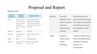 4
Proposal and Report
 