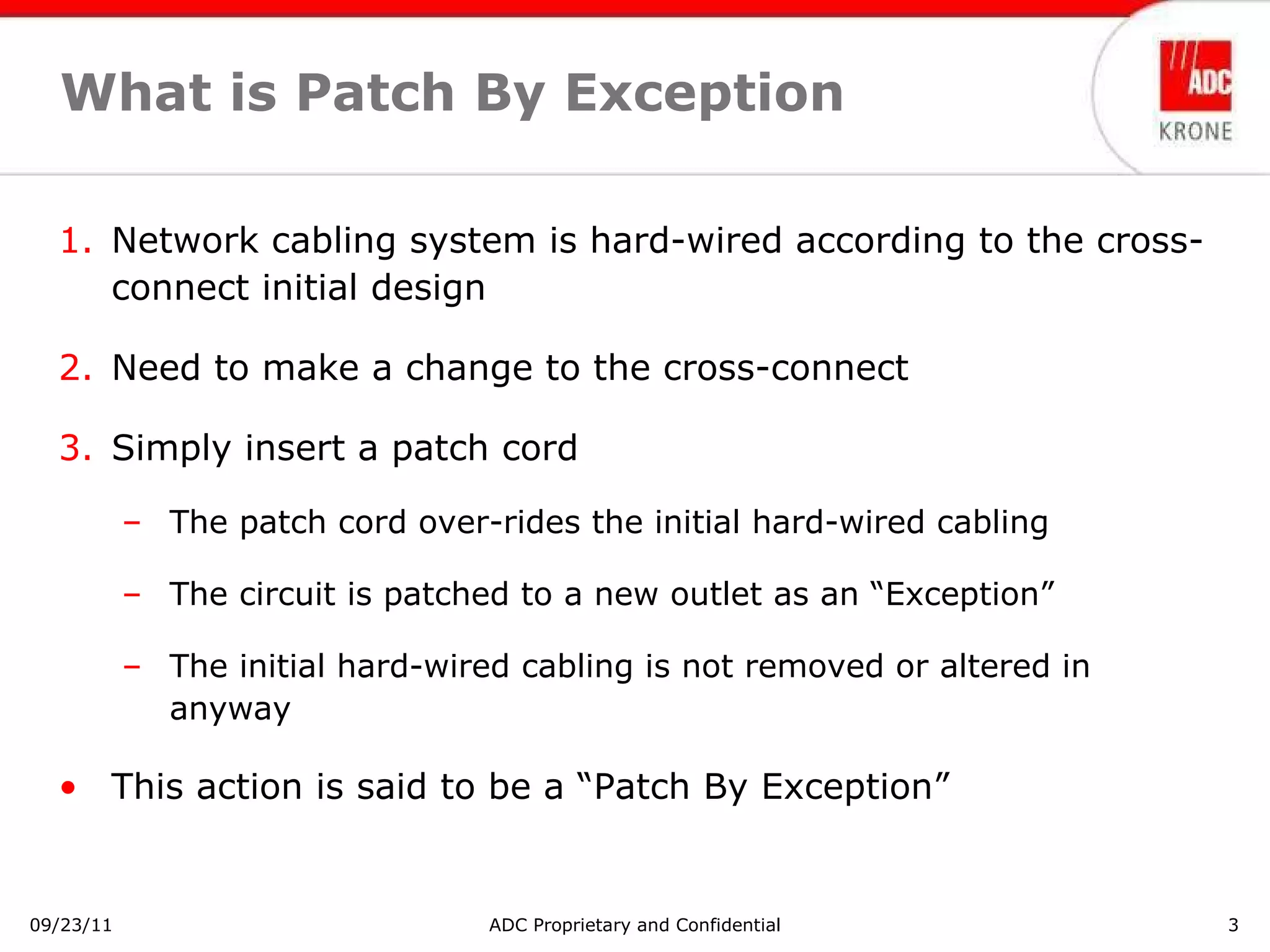 Training - adc krone - patch by exception solution - may 2009 (nx power ...