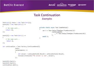 Task Continuation 
Examples 
 