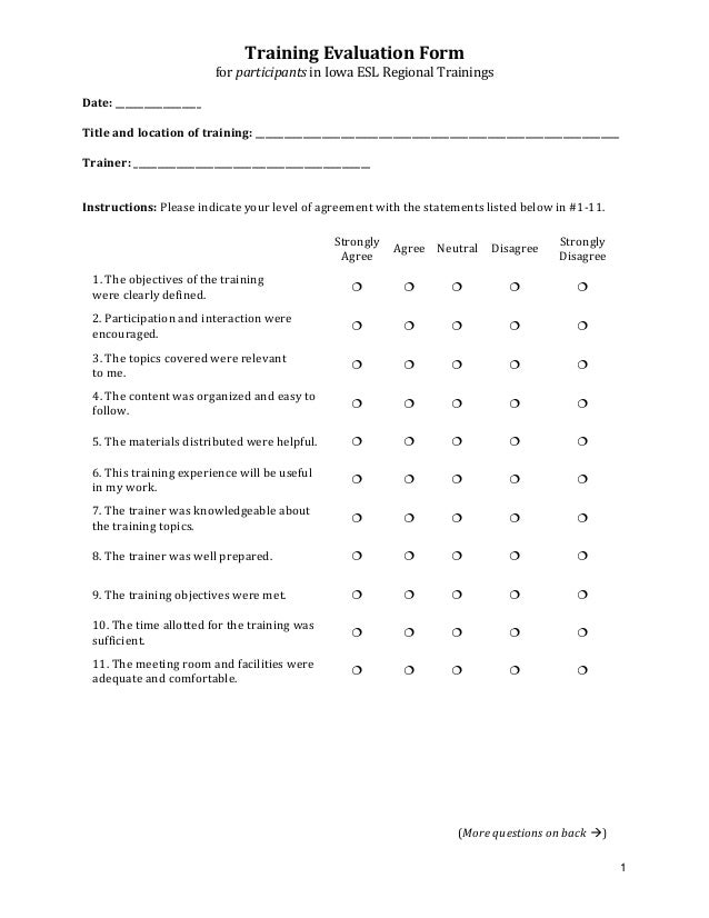 trainer evaluation form training post assessment form confidential training evaluation form doc