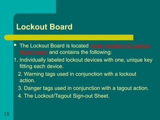 Comprehensive Lockout/Tagout Training for Authorized Personnel Safety | PPT