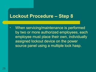 Comprehensive Lockout/Tagout Training for Authorized Personnel Safety | PPT