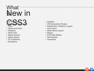 Training HTML5 CSS3 Ilkom IPB | PPTX