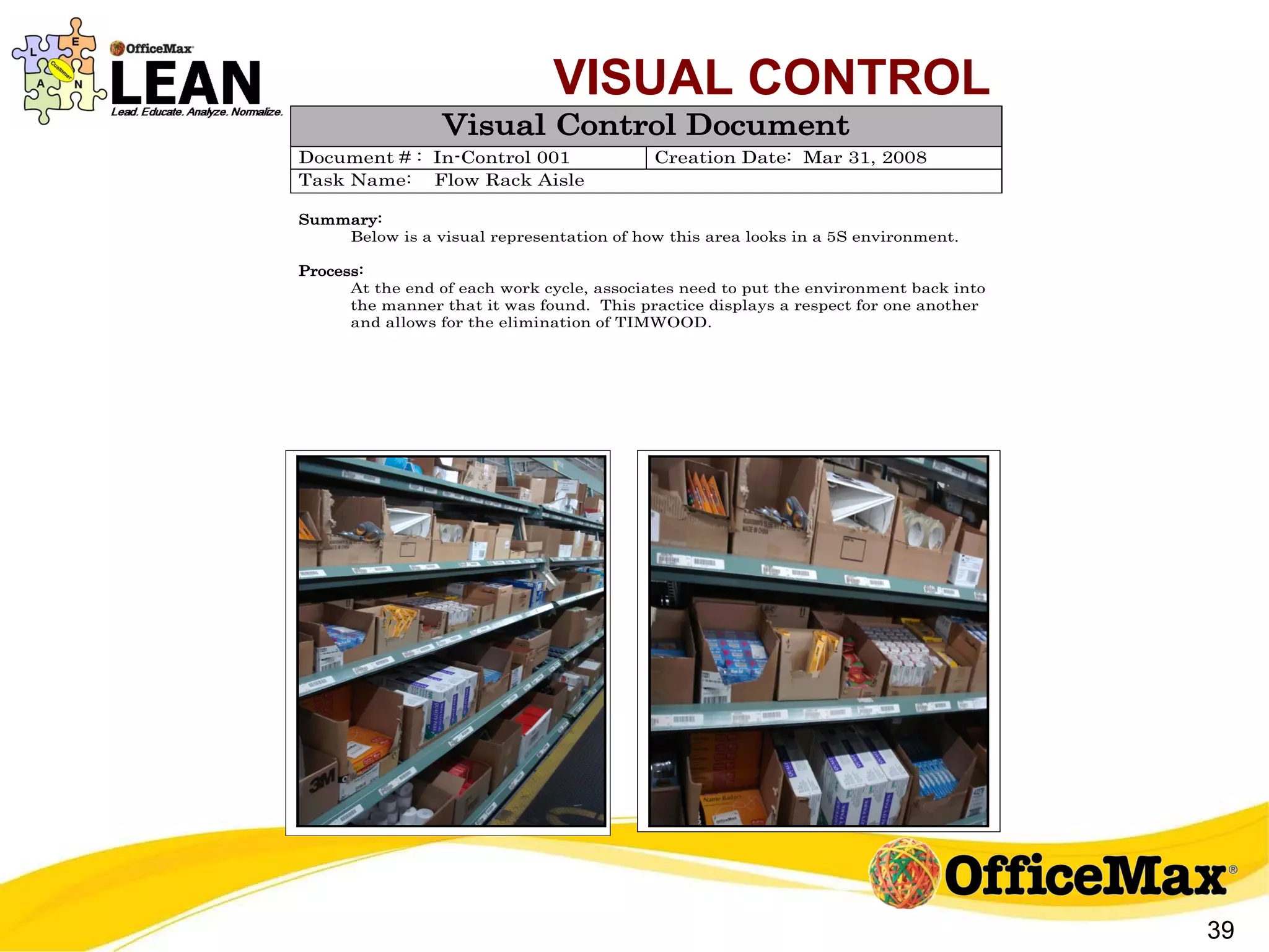VISUAL CONTROL 
