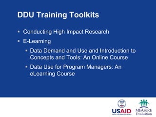Data Demand and Use Training Materials | PPTX