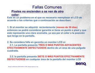 Training Monitores y TV Lcd Benq