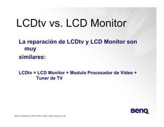 Training Monitores y TV Lcd Benq