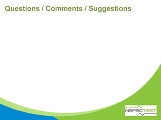 Questions / Comments / Suggestions
 