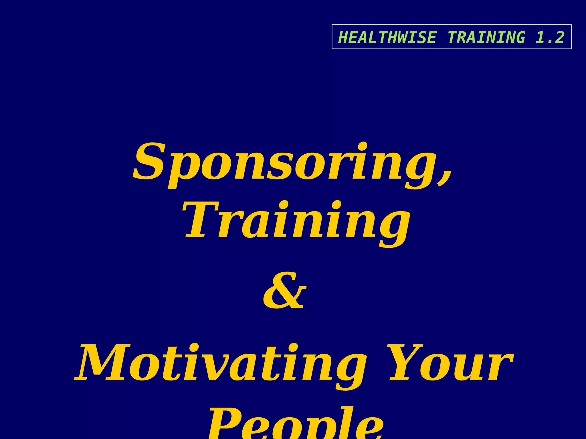 Training Program