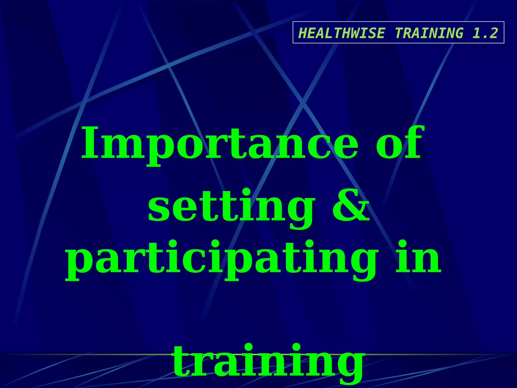 Training Program