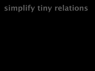 simplify tiny relations
 