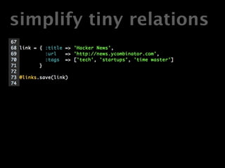 simplify tiny relations
 