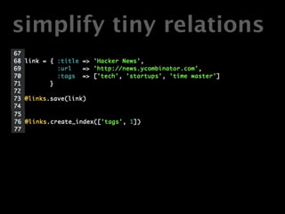 simplify tiny relations
 
