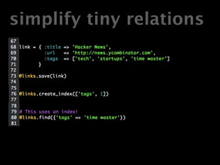 simplify tiny relations
 